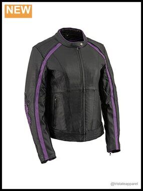 Women's Genuine Cowhide Leather Moto Scooter Jacket with Removable Liner